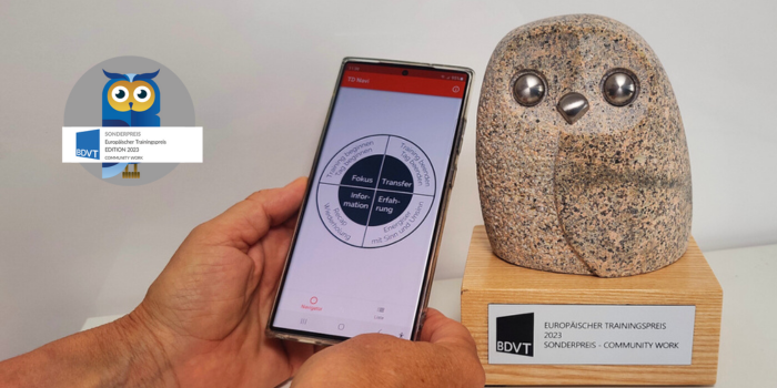 Sonderpreis des europäischen Trainingspreises „Community Work“ für die Methoden-App TD-Navi