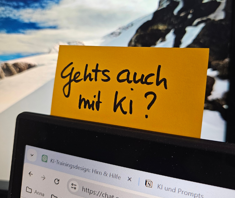 Hirn mit Hilfe: Trainingsdesign mit KI